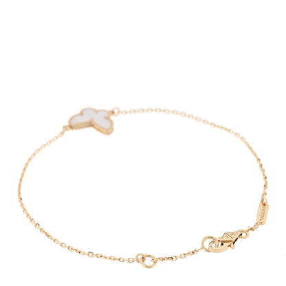 Van Cleef & Arpels 18K Yellow Gold Mother of Pearl Sweet Alhambra Butterfly Bracelet 2 of 6