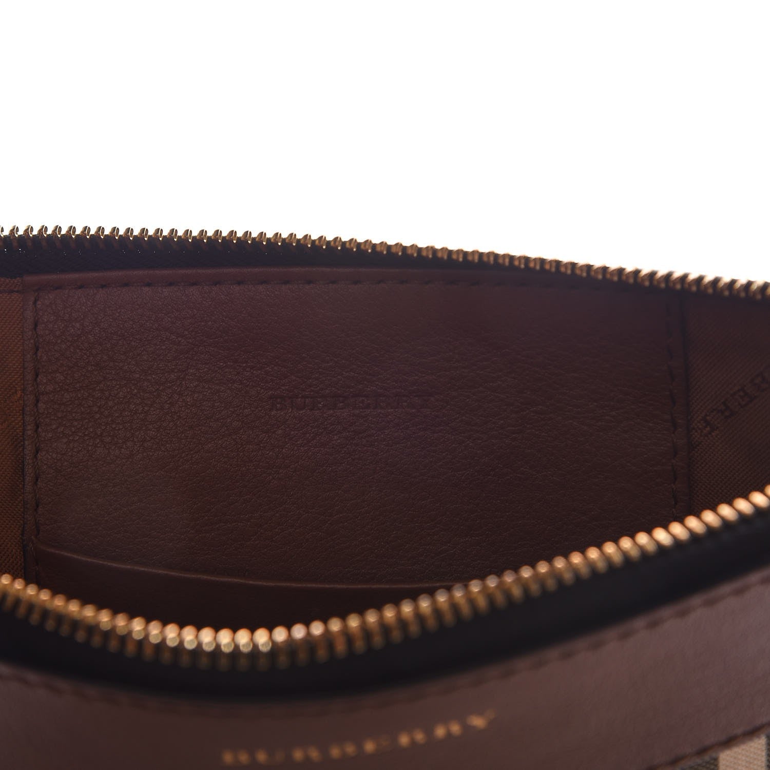 Burberry Horseferry Check Peyton Crossbody Clutch Bag Brown 6 of 12