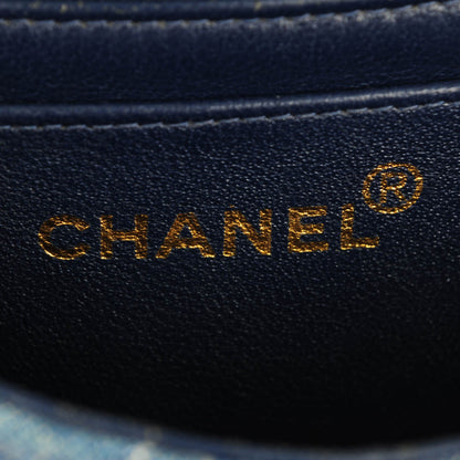 Chanel Denim Quilted Mini Square Flap Blue 7 of 12