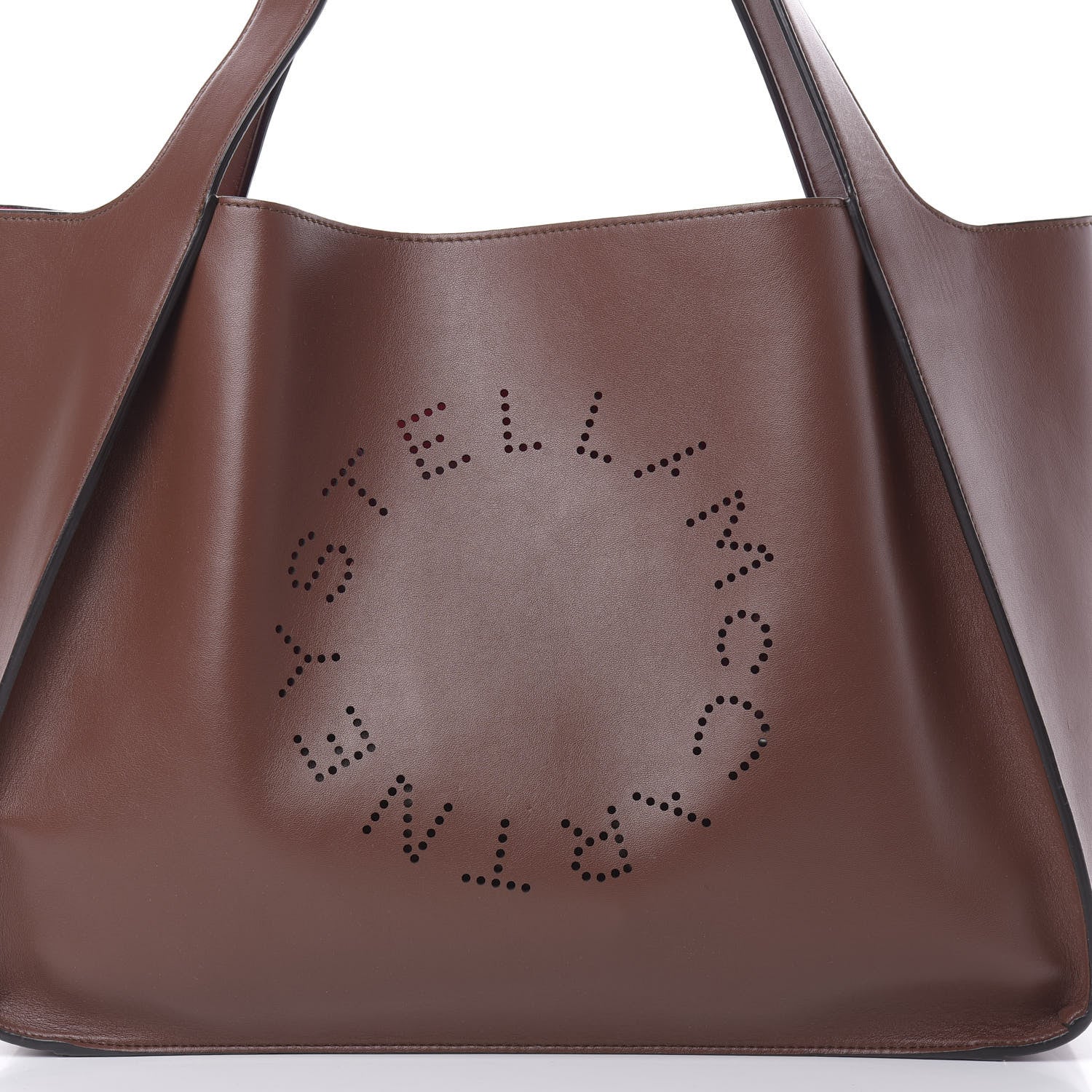 Stella McCartney Eco Alter Nappa East West Perforated Tote Brown 8 of 11