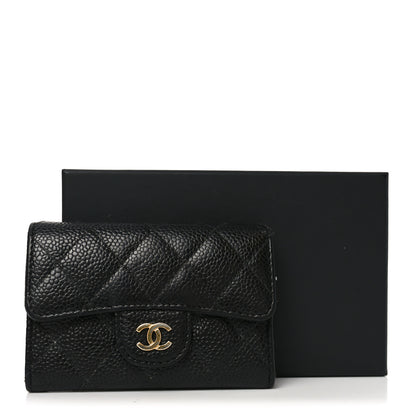 Chanel Caviar Quilted Flap Card Holder Black 9 of 9