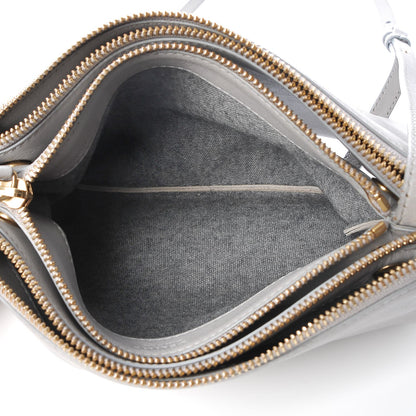 Celine Lambskin Small Trio Crossbody Bag Gray 6 of 14