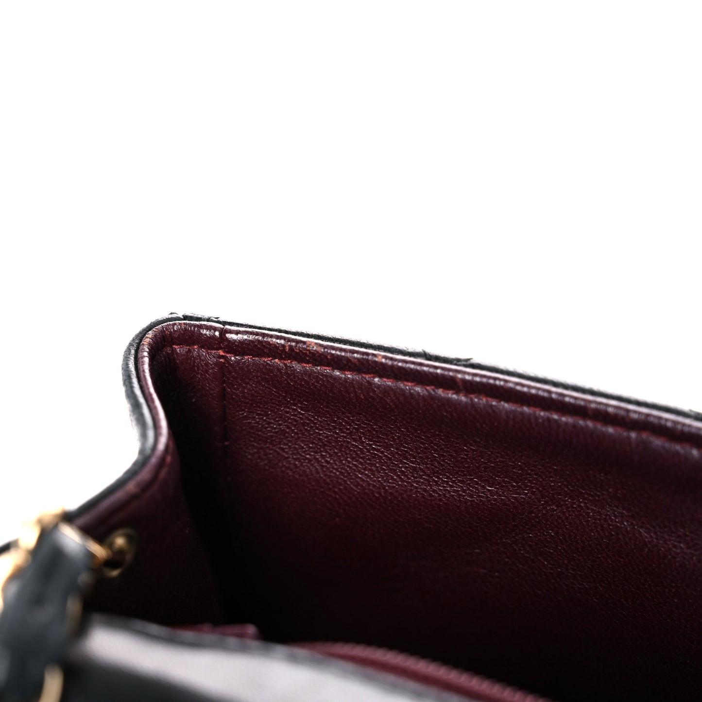 Lambskin Quilted Mini Square Flap Bag Black