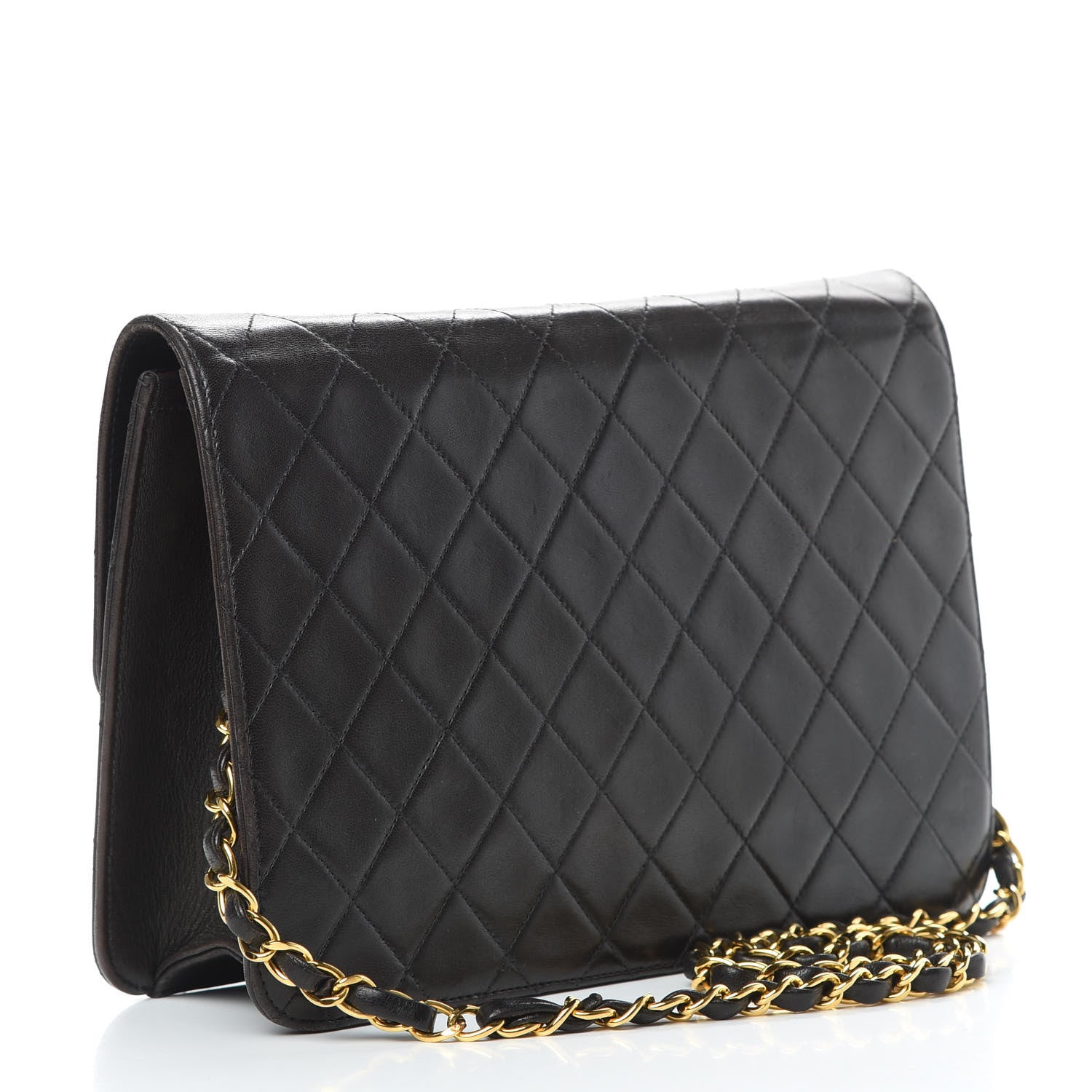Chanel Lambskin Quilted Medium Single Flap Black 3 of 16