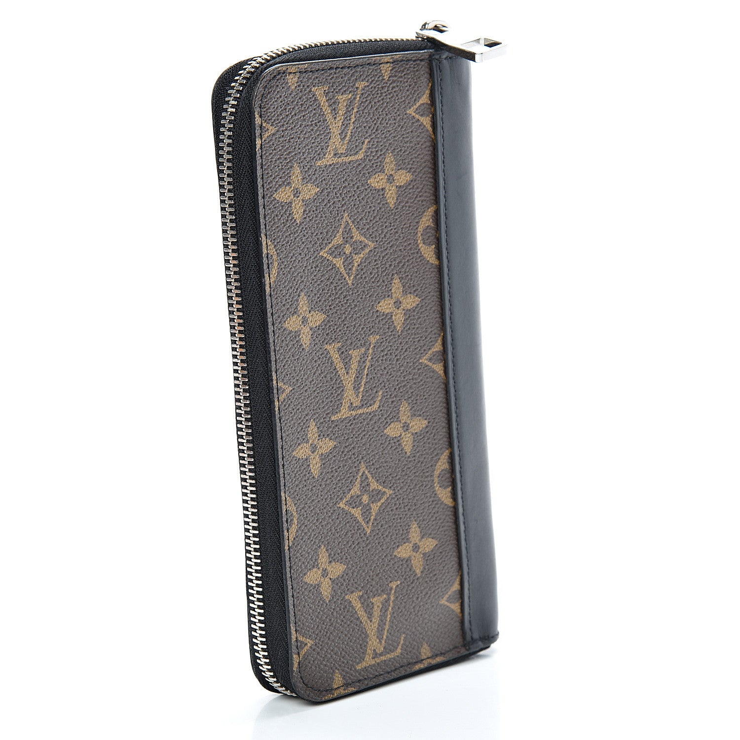 Louis Vuitton Monogram Macassar Vertical Zippy Wallet 2 of 7