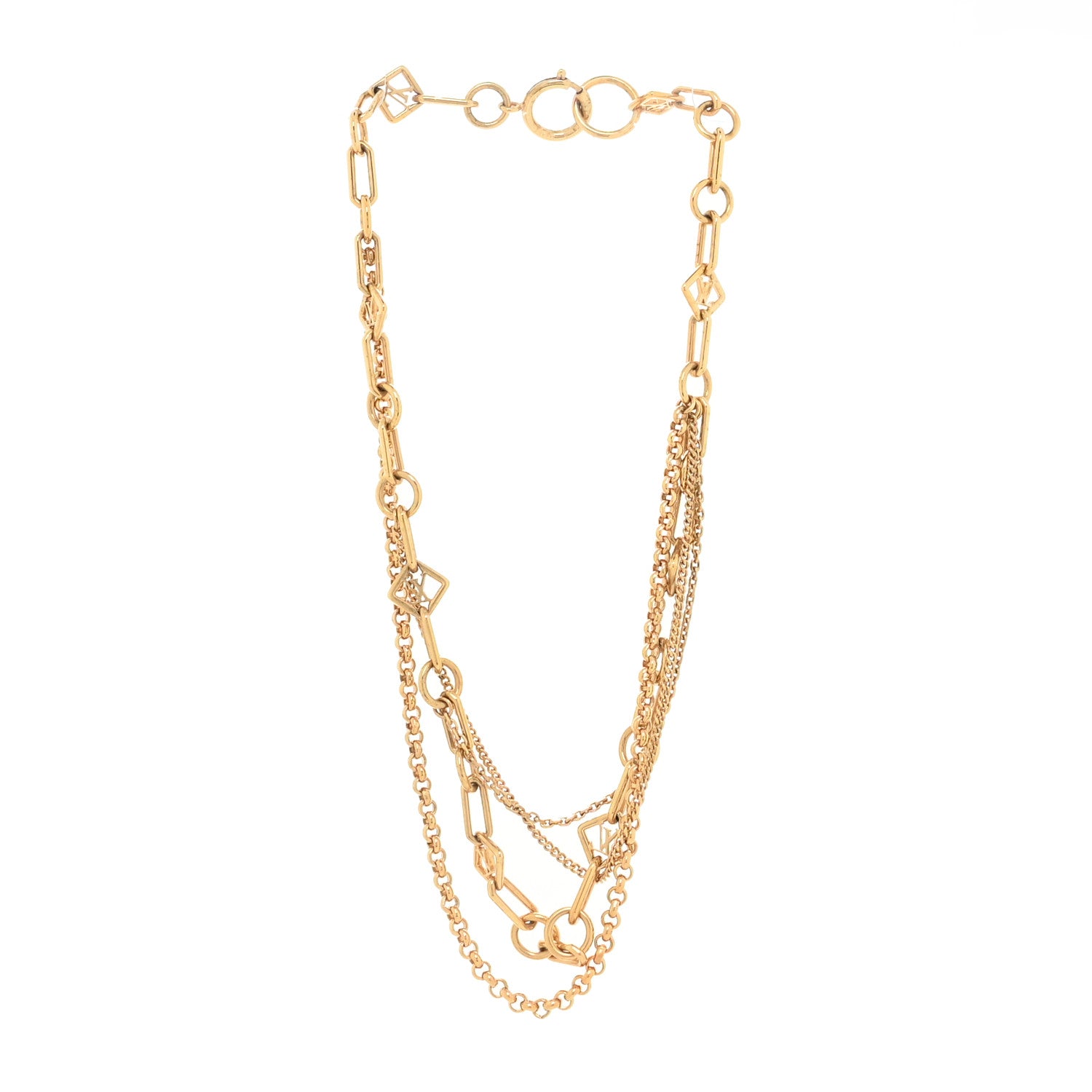 Louis Vuitton Collier Vegas Chain Necklace Gold 2 of 3