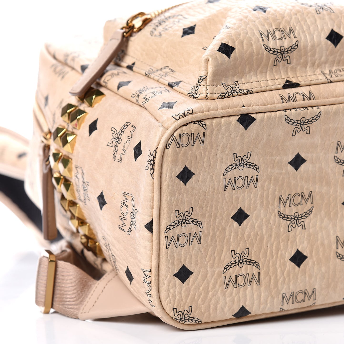 Visetos Small Side Stud Stark Backpack Beige
