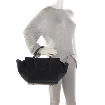 Celine Crisped Calfskin Mini Tie Tote Black 2 of 8