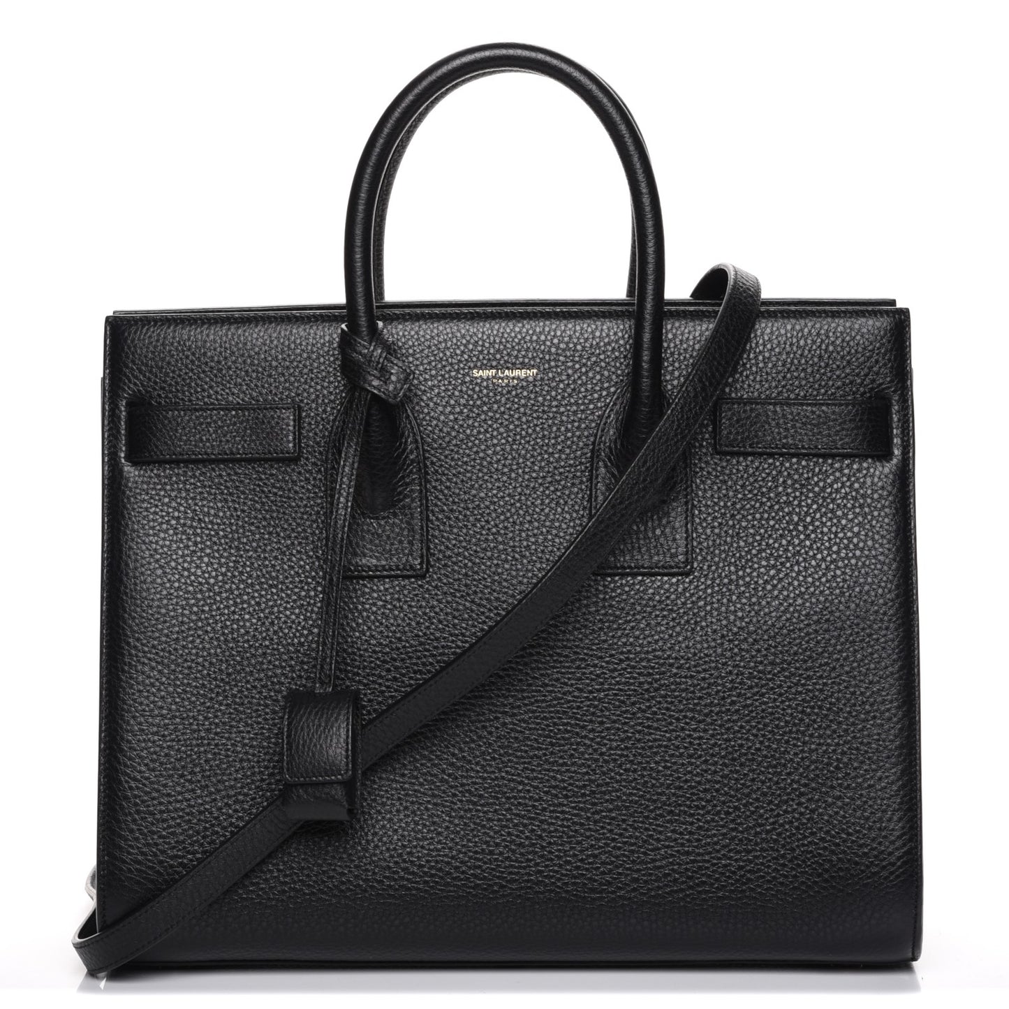 Grained Calfskin Small Sac De Jour Black