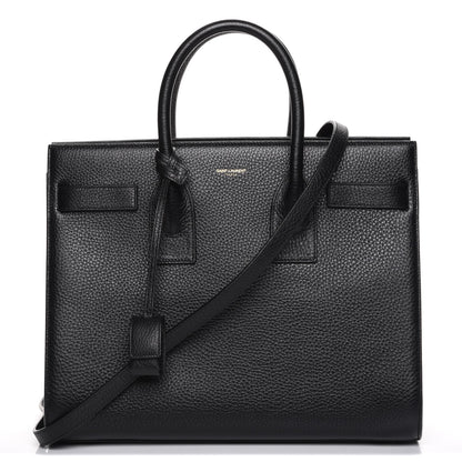Saint Laurent Grained Calfskin Small Sac De Jour Black 1 of 8