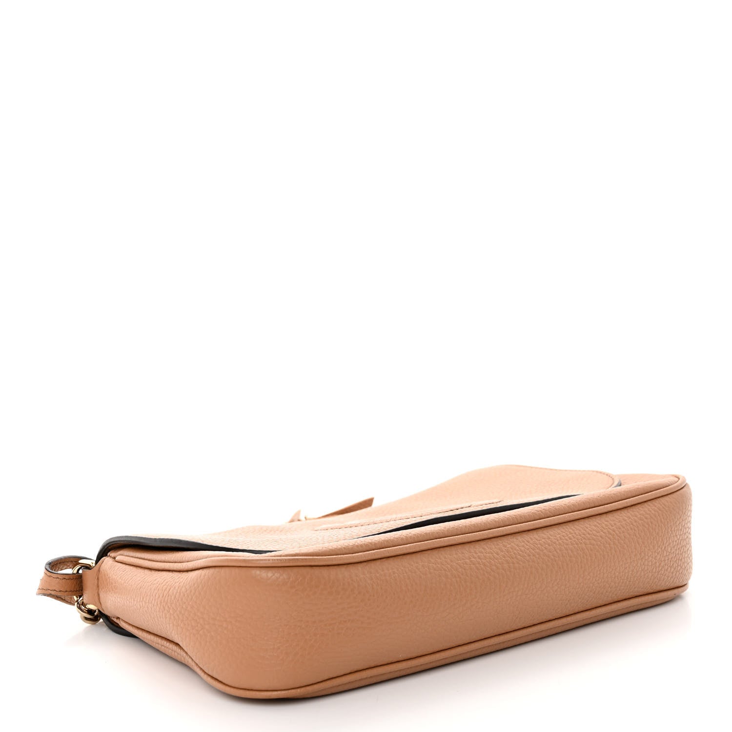 Gucci Pebbled Calfskin Medium Soho Flap Crossbody Camelia 4 of 12