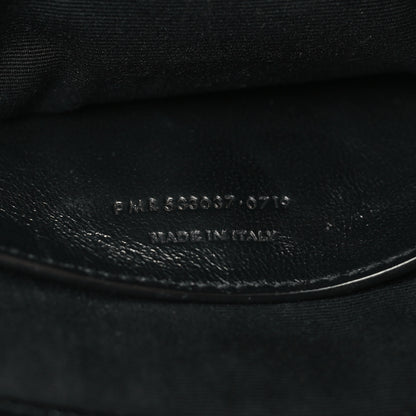 Saint Laurent Crinkled Calfskin Matelasse Monogram Baby Niki Chain Satchel Black 7 of 11