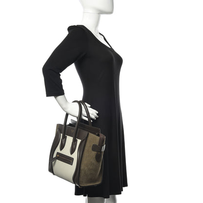 Celine Bullhide Micro Tri-Color Luggage Khaki 2 of 15