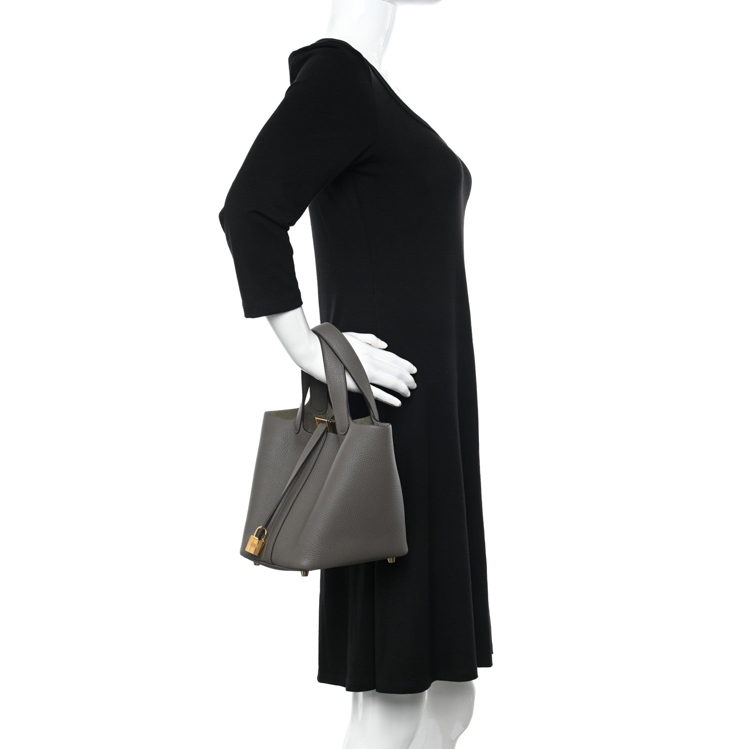 Hermes Taurillon Clemence Picotin Lock 18 PM Etain 2 of 11