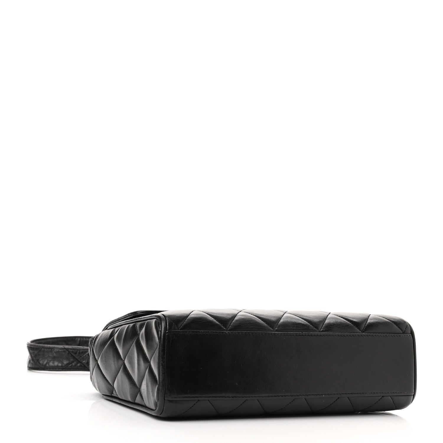 Chanel Lambskin Quilted CC Single Flap Shoulder Bag Black 3 of 10