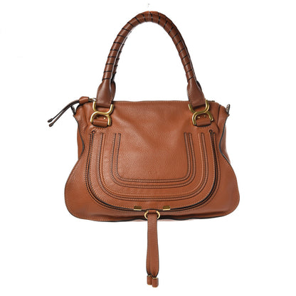 Chloe Calfskin Medium Marcie Satchel Tan 4 of 16