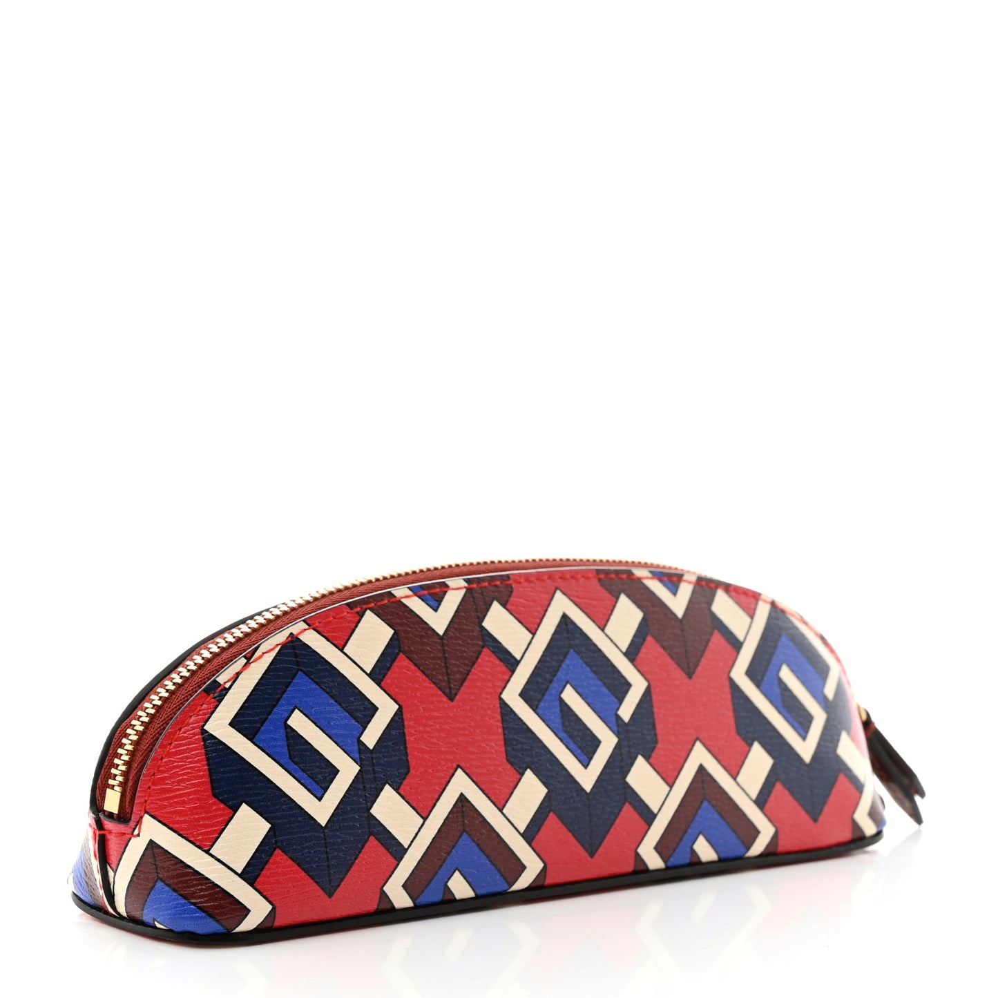 Shangai Calfskin Geometric G Pencil Case Multicolor