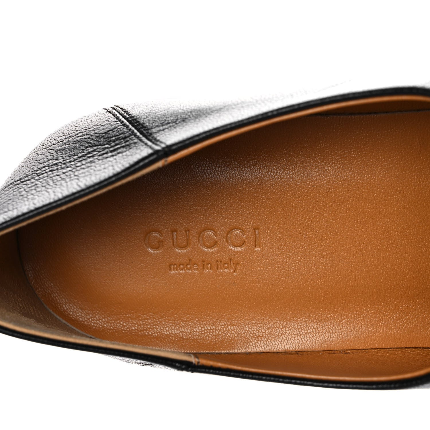 Gucci Goatskin Womens Horsebit Mid-Heel Loafers 39 Black 7 of 14