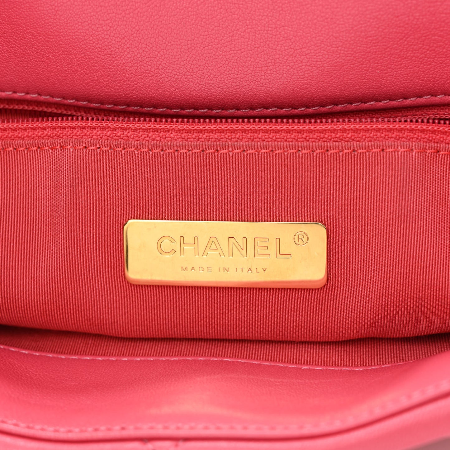Goatskin Quilted Large Chanel 19 Flap Dark Pink