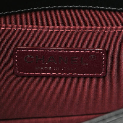 Chanel Glazed Calfskin Quilted Small Boy Chained Flap Black 6 of 11