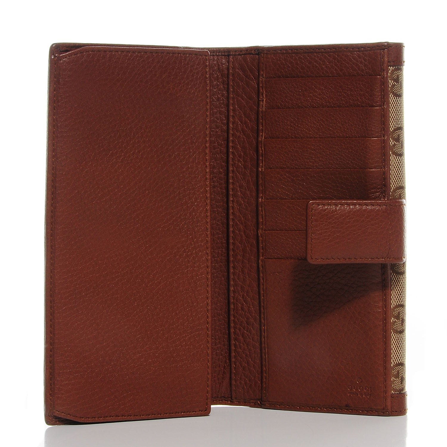 Gucci Monogram Cellarius Calfskin Bella Continental Wallet Beige Ebony Cuir 5 of 8