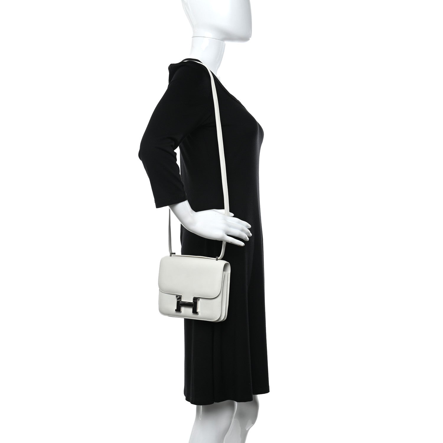 Hermes Swift Constance 18 White 2 of 14
