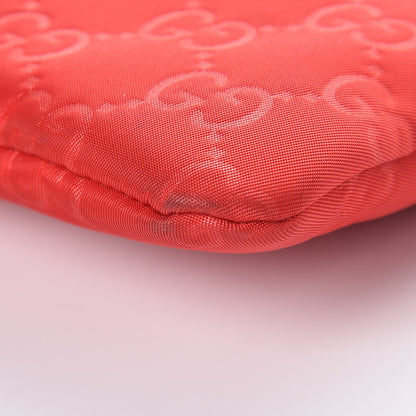 Gucci Nylon Monogram Zip Top Pouch Red 11 of 11