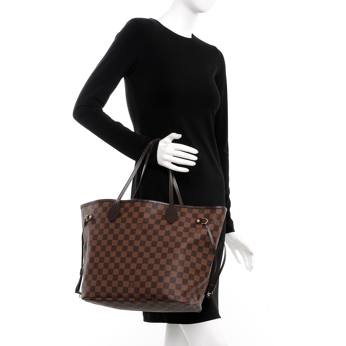 Damier Ebene Neo Neverfull MM Rose Ballerine