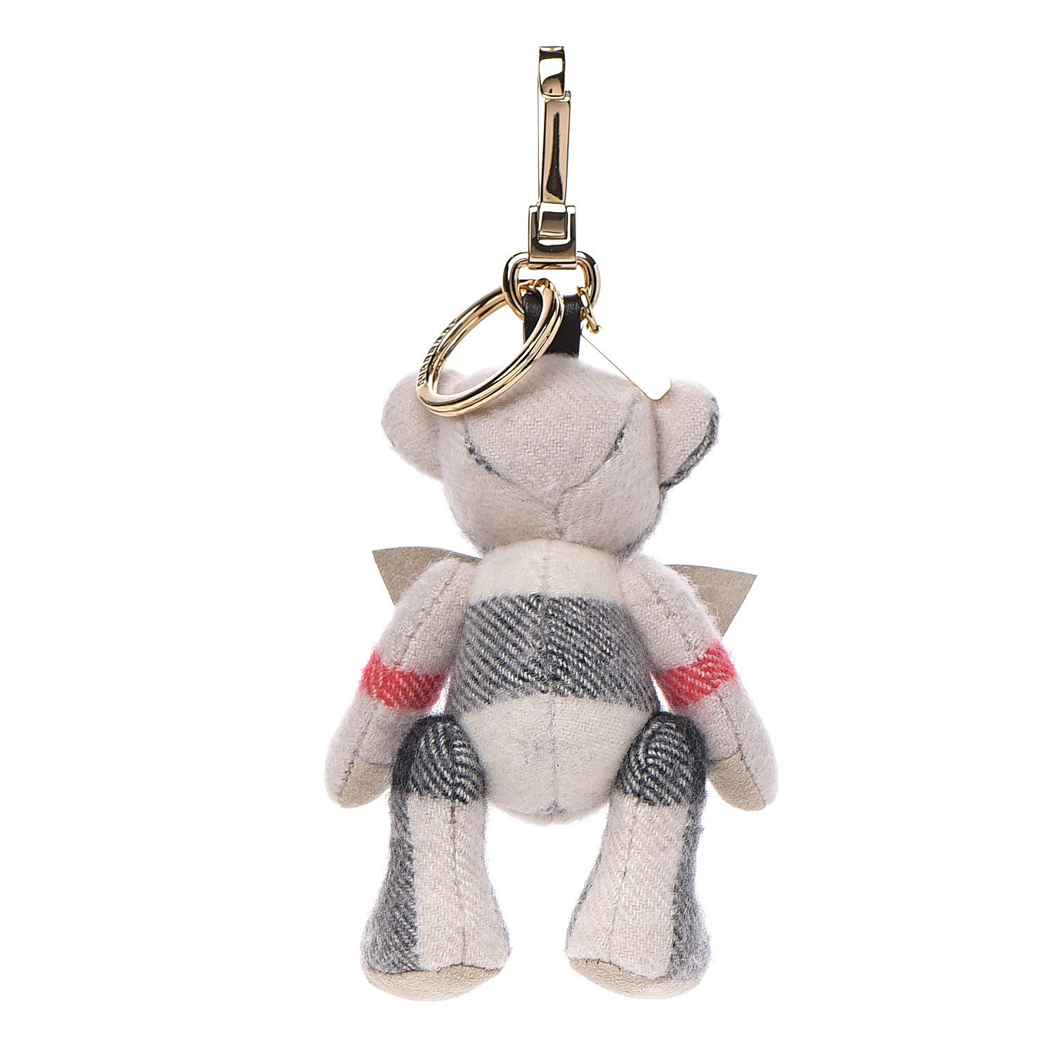 Burberry Cashmere House Check Thomas Bear Bag Charm Stone 2 of 3
