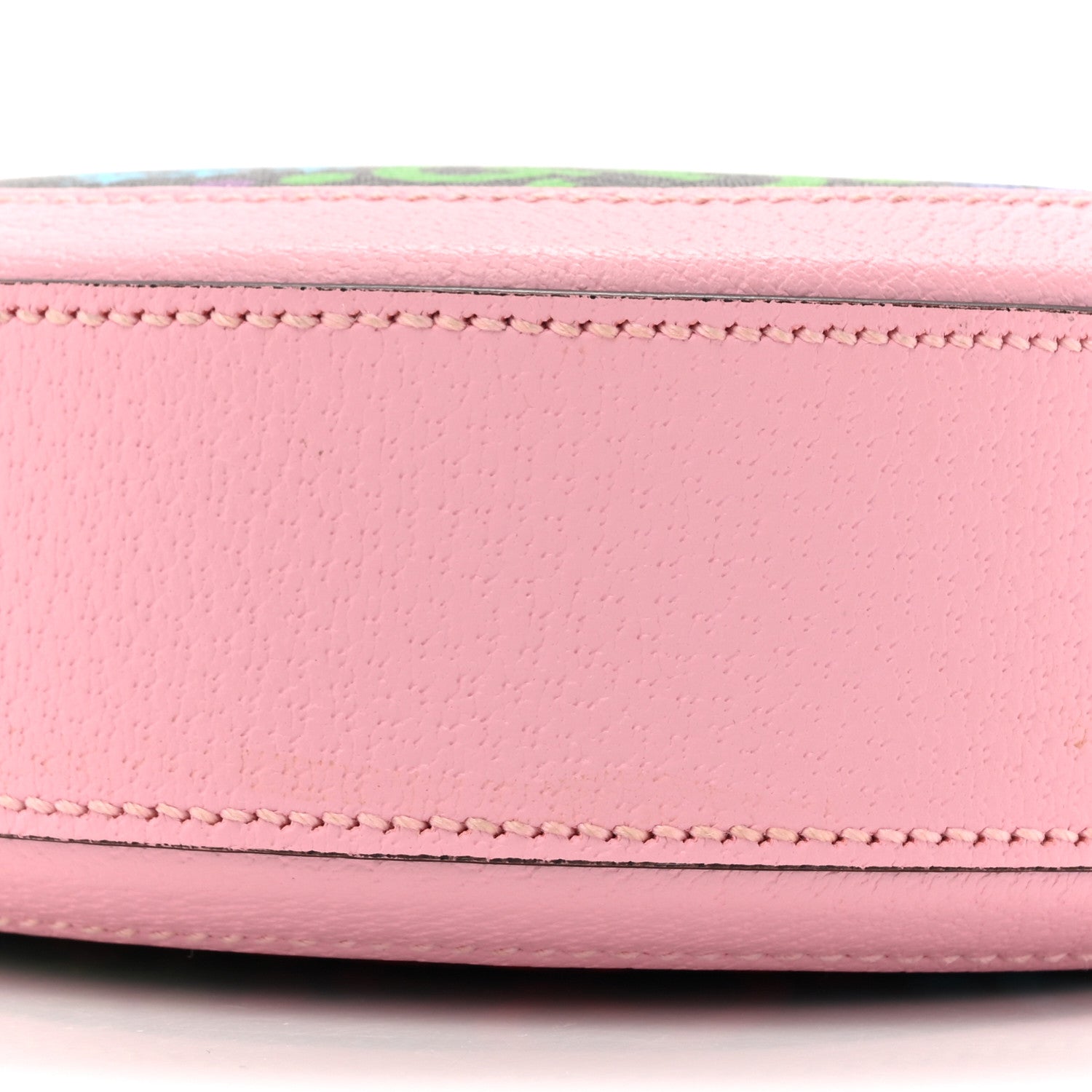 Gucci GG Supreme Monogram Psychedelic Round Shoulder Bag Black Multicolor Sugar Pink 9 of 12