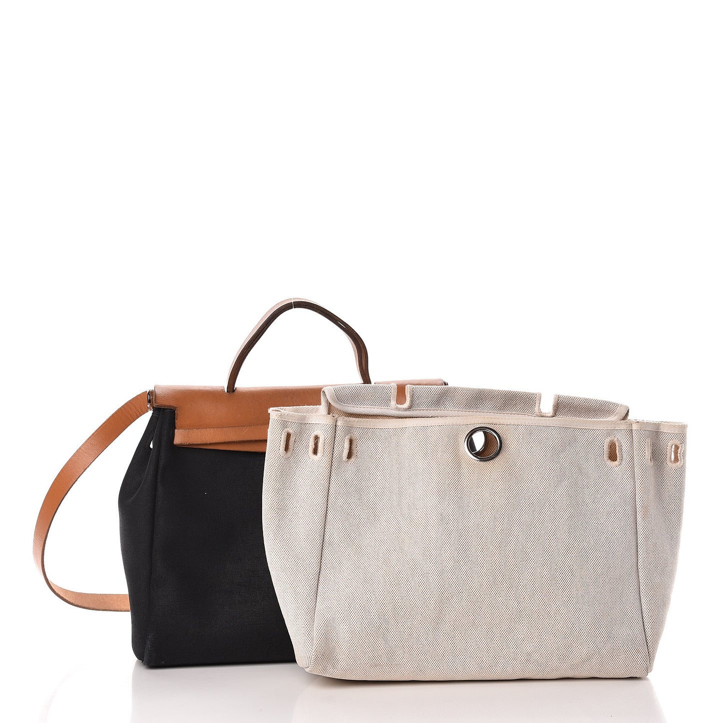 Toile Vache Calfskin Herbag PM 30 Black Natural