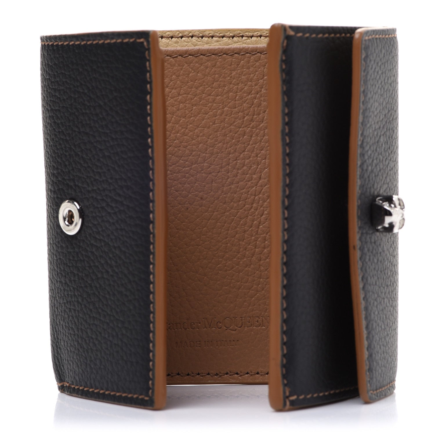 Alexander McQueen Calfskin Skull Short Flap Wallet 5 of 9