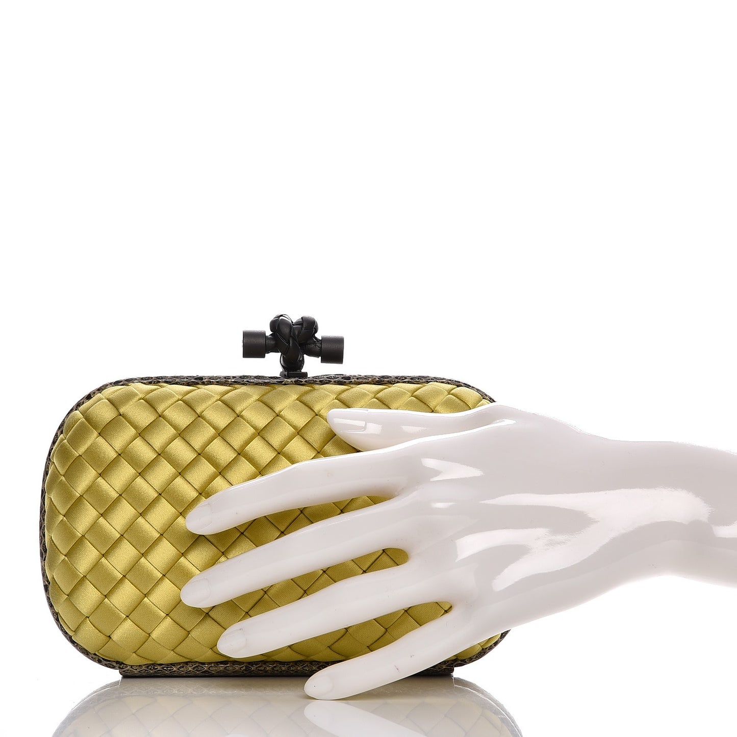 Satin Intreccio Impero Ayers Knot Clutch Duchesse
