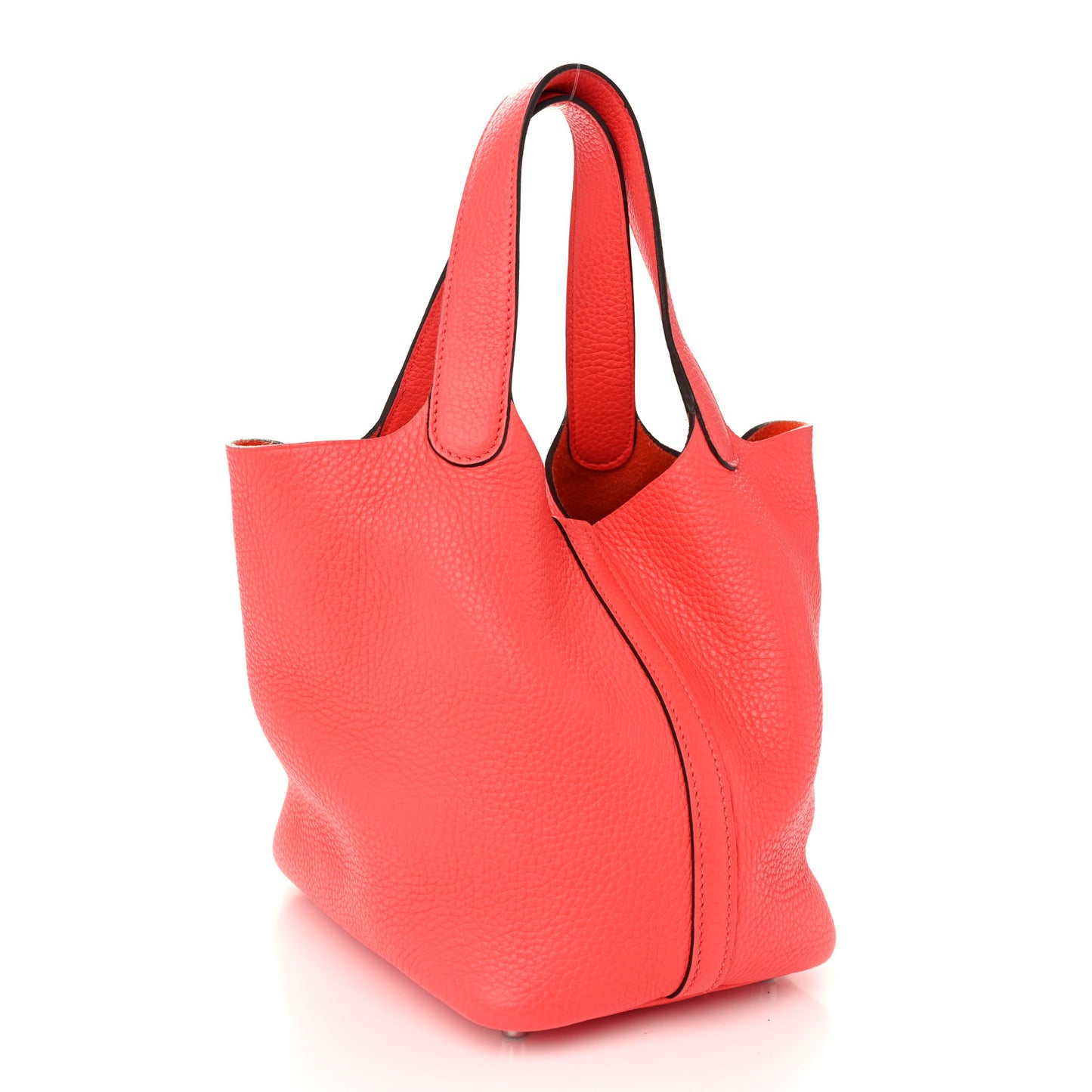 Taurillon Clemence Picotin Lock 18 PM Rose Texas