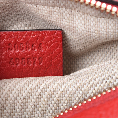 Gucci Pebbled Calfskin Small Soho Disco Bag Tabasco Red 7 of 8