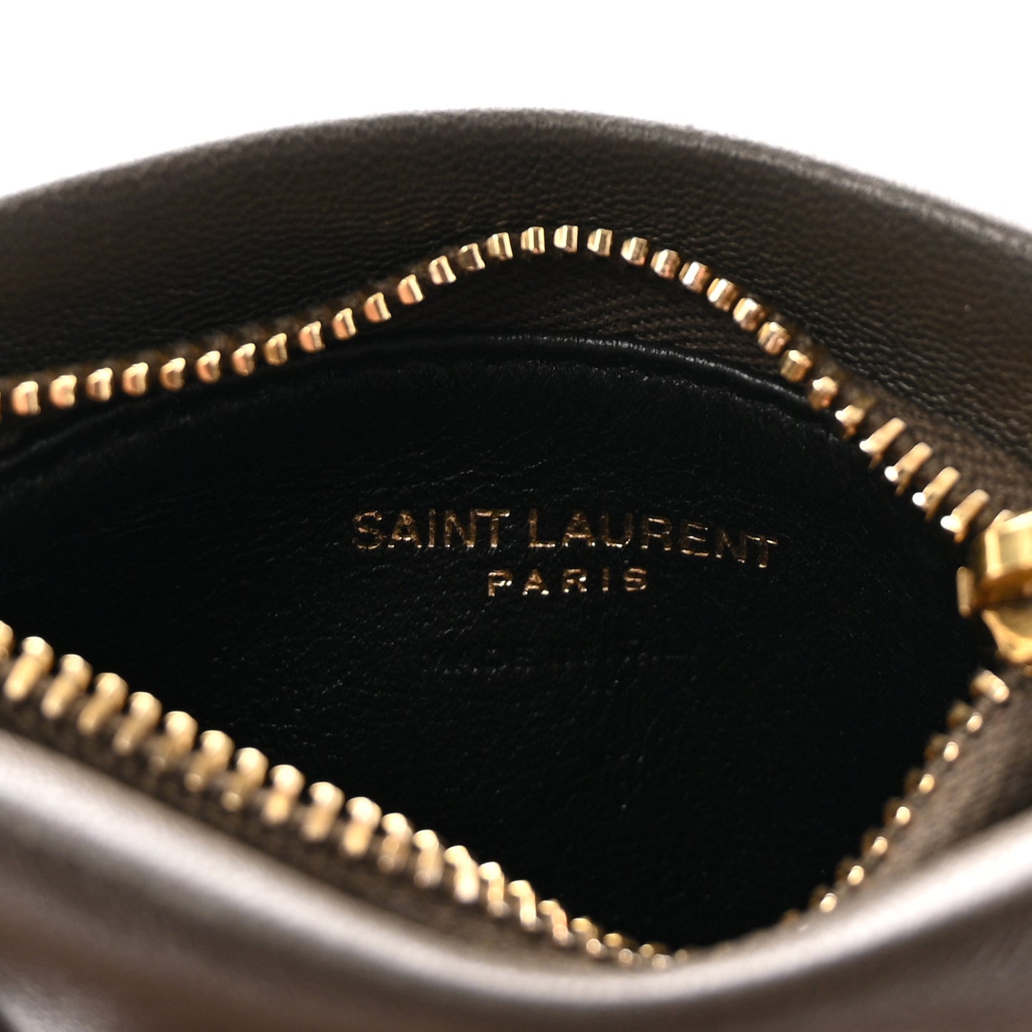 Padded Lambskin Monogram Zip Card Holder Light Musk