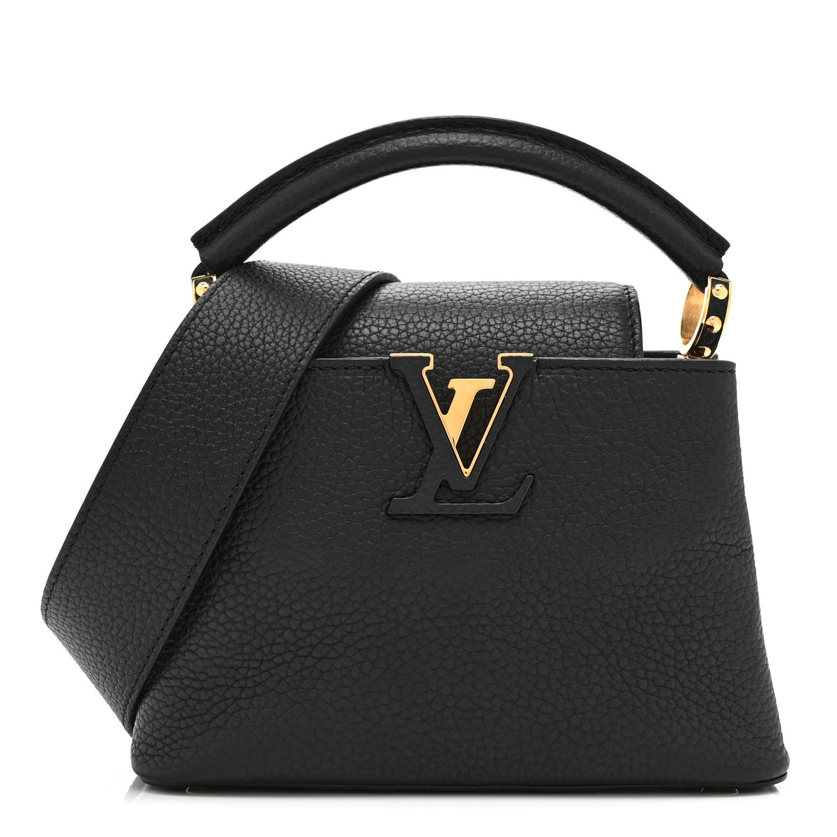 Louis Vuitton Taurillon Mini Capucines Black 2 of 10