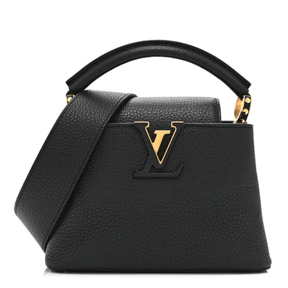 Louis Vuitton Taurillon Mini Capucines Black 2 of 10