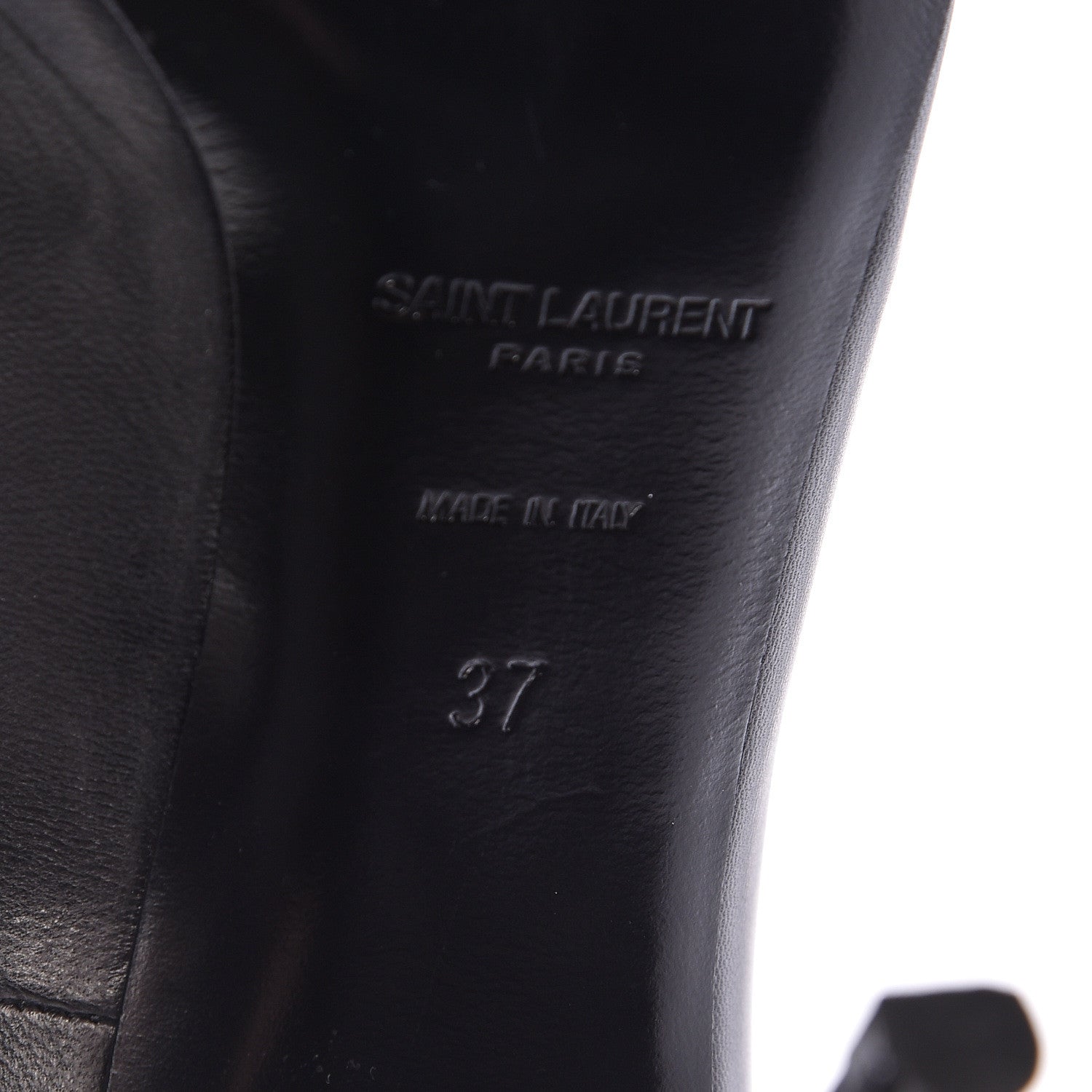 Saint Laurent Calfskin Zoe 105 Pumps 37 Black 8 of 9