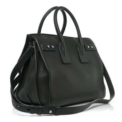 Saint Laurent Grained Calfskin Small Supple Sac De Jour Dark Vert 3 of 16