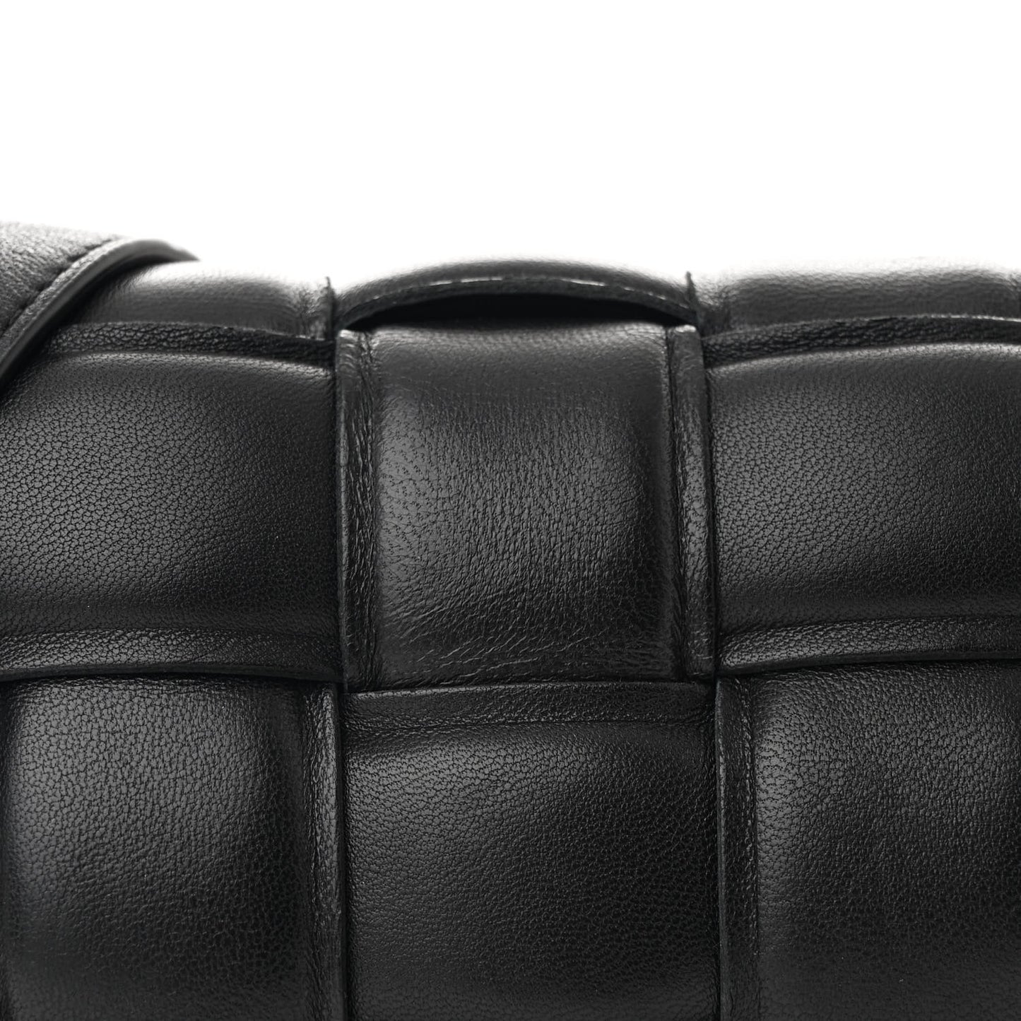 Nappa Maxi Intreccio Small Padded Cassette Crossbody Bag Black