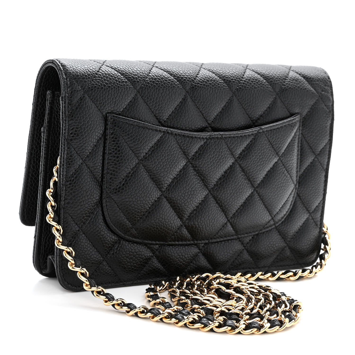 Chanel Caviar Quilted Wallet on Chain WOC Black 3 of 12