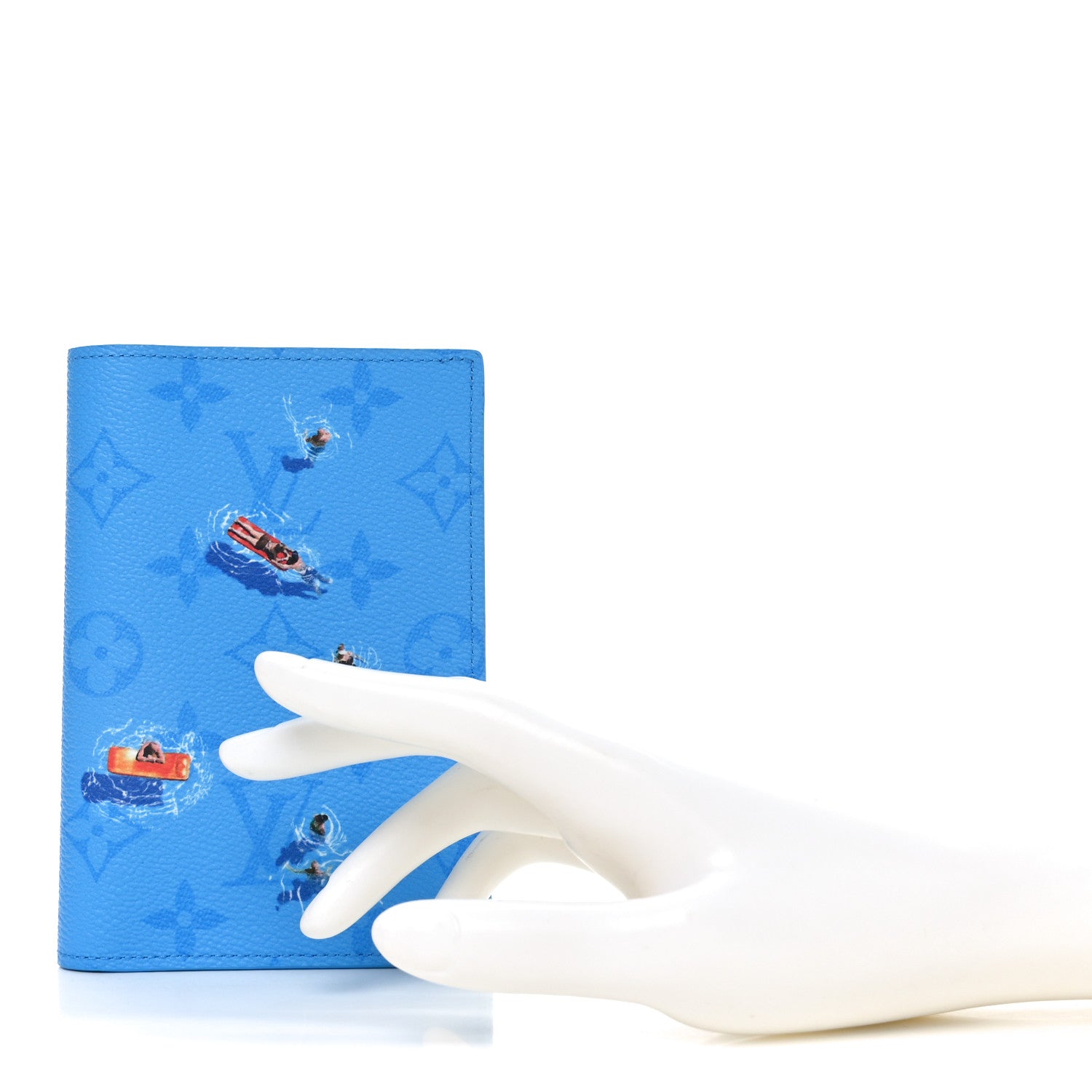 Louis Vuitton Monogram Sports Passport Cover Pool Blue 2 of 7
