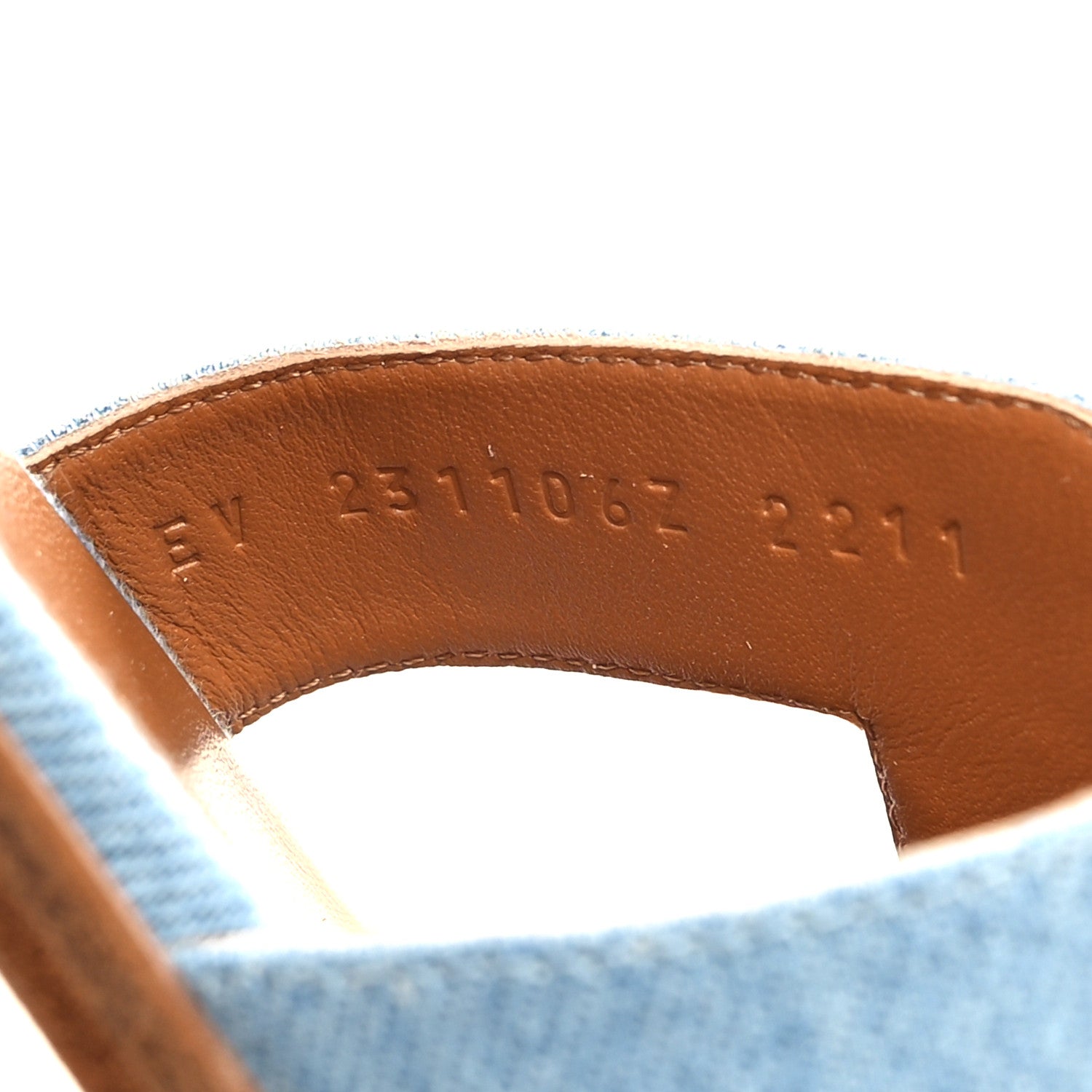 Hermes Denim Santorini Sandals 40 Bleu Clair 6 of 9