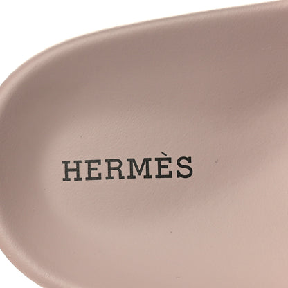 Hermes Suede Goatskin Womens Chypre Sandals 37 Rose Porcelaine 8 of 9