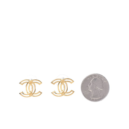 Chanel Metal Obazine CC Earrings Gold 2 of 5