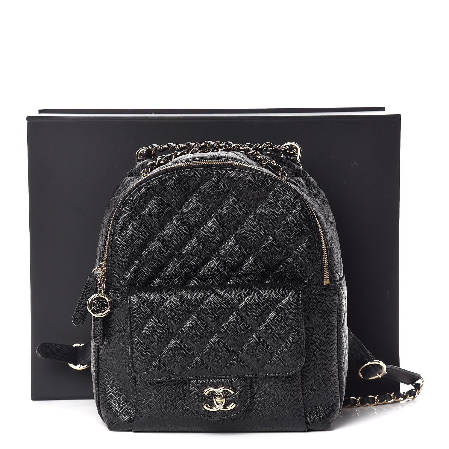 Chanel Caviar Quilted Large CC Day Backpack Black 11 of 11