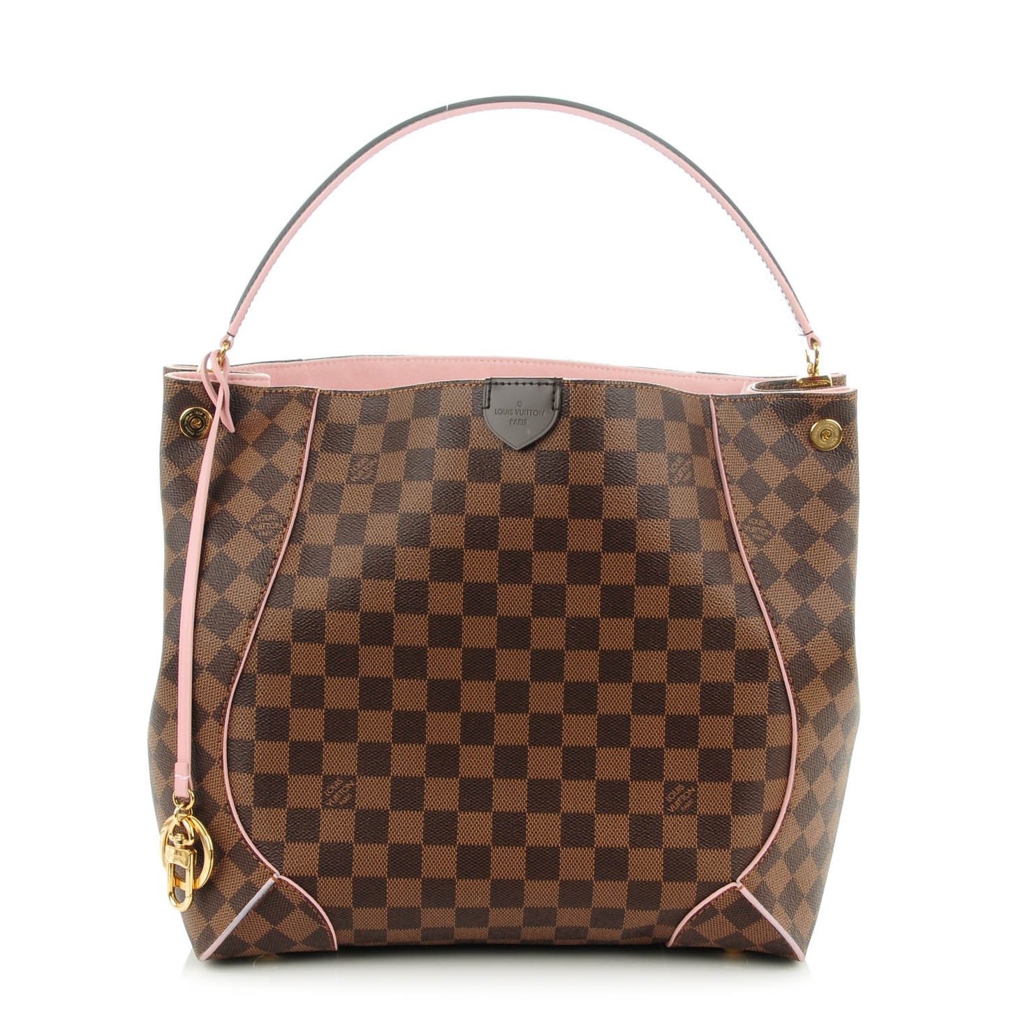 Damier Ebene Caissa Hobo Rose Ballerine