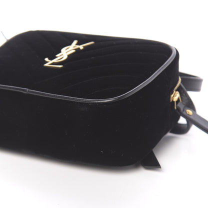 Saint Laurent Velour Matelasse Monogram Lou Belt Bag Black 9 of 10