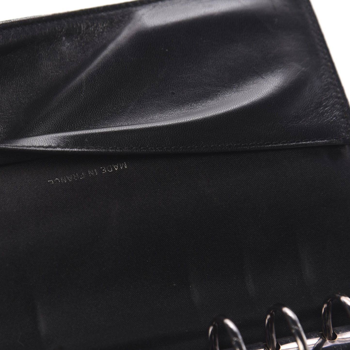 Nylon Travel Small Ring Agenda Planner Black